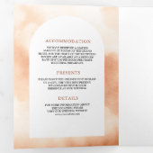 Invitation Trois Volets Soft Terracotta Arch Désert Floral Cactus Mariage (Intérieur en premier)