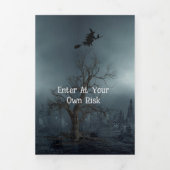 Invitation Trois Volets Soirée d'Halloween sombre et Éffrayante (Page de couverture)