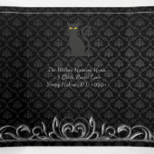 Invitation Trois Volets Soirée noire fête d'Halloween (Intérieur au milieu)