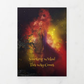 Invitation Trois Volets Soirée sorcière fête d'Halloween (Page de couverture)