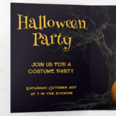 Invitation Trois Volets Soirée sorcière fête d'Halloween (Intérieur en premier)