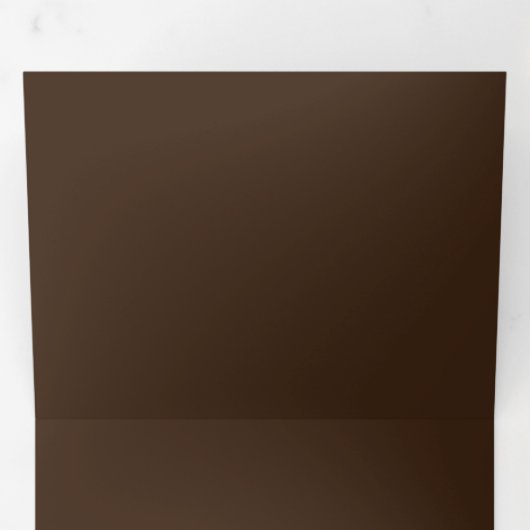 Invitation Trois Volets Solide Brown profond - Arrière - plan rustique min (Intérieur en premier)