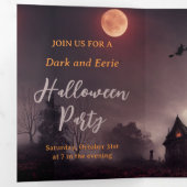 Invitation Trois Volets Sorcières Lair Halloween Party (Intérieur en premier)