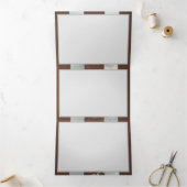 Invitation Trois Volets Steampunk Clock and Turquoise Roses on Striped (Intérieur)