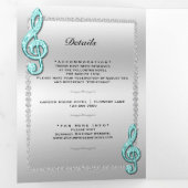 Invitation Trois Volets Stiletto, Photo, QR Code 25e anniversaire surprise (Intérieur en premier)
