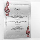 Invitation Trois Volets Stiletto, Photo, QR Code 25e anniversaire surprise (Intérieur en premier)