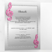 Invitation Trois Volets Stiletto, Photo, QR Code 25e anniversaire surprise (Intérieur en premier)