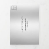 Invitation Trois Volets Stiletto, Photo, QR Code 25e anniversaire surprise (Page de couverture)