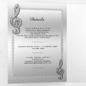 Invitation Trois Volets Stiletto, Photo, QR Code 25e anniversaire surprise (Intérieur en premier)