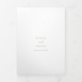 Invitation Trois Volets Style Sage Green Mariage moderne (Page de couverture)