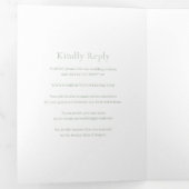 Invitation Trois Volets Style Sage Green Mariage moderne (Intérieur en premier)