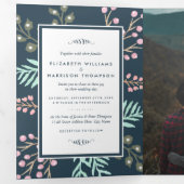 Invitation Trois Volets Suite de Mariage de Berry Botanique Whimsical (Intérieur en premier)