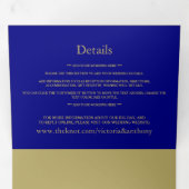 Invitation Trois Volets Suite de Mariage rouge bleu marine moderne (Intérieur en premier)