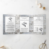 Invitation Trois Volets Suite Mariage Birch Tree (Intérieur)