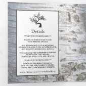 Invitation Trois Volets Suite Mariage Birch Tree (Intérieur en premier)