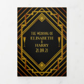 Invitation Trois Volets Suite Mariage Gold 2020 (Page de couverture)