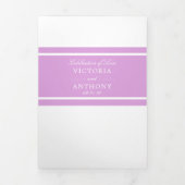 Invitation Trois Volets Suite Mariage moderne Purple Breeze (Page de couverture)