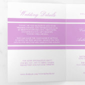 Invitation Trois Volets Suite Mariage moderne Purple Breeze (Intérieur en premier)