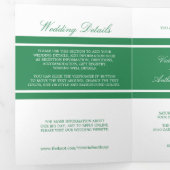 Invitation Trois Volets Suite Mariage moderne Sea Green (Intérieur en premier)