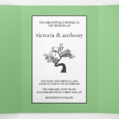 Invitation Trois Volets Suite Mariage Silhouette Arbre (Intérieur au milieu)