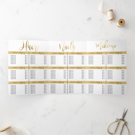 Invitation Trois Volets Tarif Spa simple White Gold Salon (Intérieur)