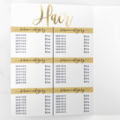 Invitation Trois Volets Tarif Spa simple White Gold Salon (Intérieur en premier)