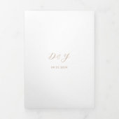 Invitation Trois Volets Taupe minimaliste Mariage moderne (Page de couverture)