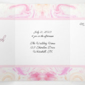 Invitation Trois Volets Teinture à tarte jaune et rose (Intérieur au milieu)