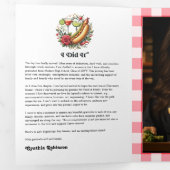 Invitation Trois Volets Thème Barbecue Gingham Rustique & Grill pour la re (Intérieur en premier)