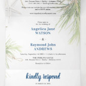 Invitation Trois Volets Thème de mariage moderne sur la plage (Intérieur au milieu)