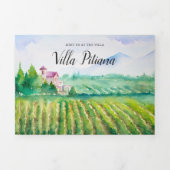 Invitation Trois Volets Toscane Italie | Mariage illustré (Page de couverture)
