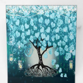 Invitation Trois Volets Tout en un Elégant Aqua Turquoise Mariage de la fe (Intérieur en premier)