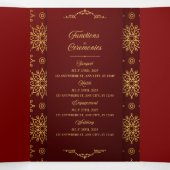 Invitation Trois Volets Traditional Indian wedding  Card | 4-Page Folded C (Intérieur au milieu)