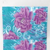 Invitation Trois Volets Un design de textile vibrant mettant en vedette le (Intérieur en premier)