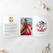 Invitation Trois Volets Un ou deux degrés Hotter Tropical Grad Party (Intérieur)