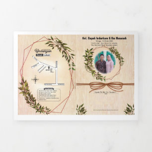 Invitation Trois Volets undangan simpel dan keren