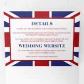Invitation Trois Volets Union Jack Flag, British Mariage Suite (Intérieur en premier)