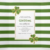 Invitation Trois Volets Vert moderne, rayures blanches mariage irlandais d (Intérieur au milieu)