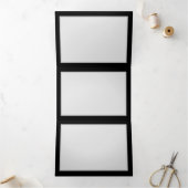 Invitation Trois Volets Vibrant infinity with rainbow butterfly on black (Intérieur)