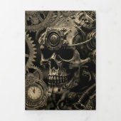 Invitation Trois Volets Victorian Steampunk Halloween (Page de couverture)