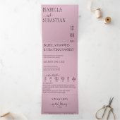 Invitation Trois Volets Wedding Blush Pink All in one set (Intérieur)