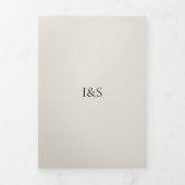 Invitation Trois Volets Wedding Cream All in one set kindly reply (Page de couverture)