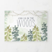 Invitation Trois Volets Week-end rustique dans les bois | Mariage forestie (Page de couverture)
