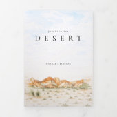 Invitation Trois Volets Zion National Park Map | Desert Wedding (Page de couverture)