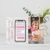 Invitation Troisième anniversaire de la fille de trois ans (Debout devant)