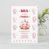 Invitation Troisième anniversaire de Mia (Debout devant)