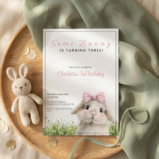 Invitation Troisième anniversaire de Some Bunny