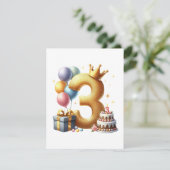 Invitation Troisième anniversaire doré (Debout devant)