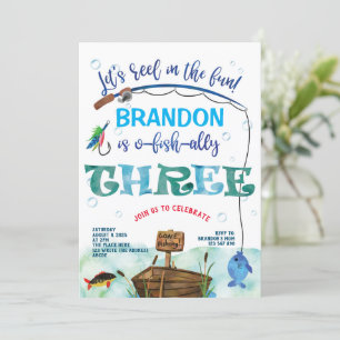 Invitation Troisième Anniversaire, Pêche terminée, O-fish-all