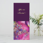 Invitation TROISIÈME BAL masqué ,or rouge jaune bleu (Debout devant)